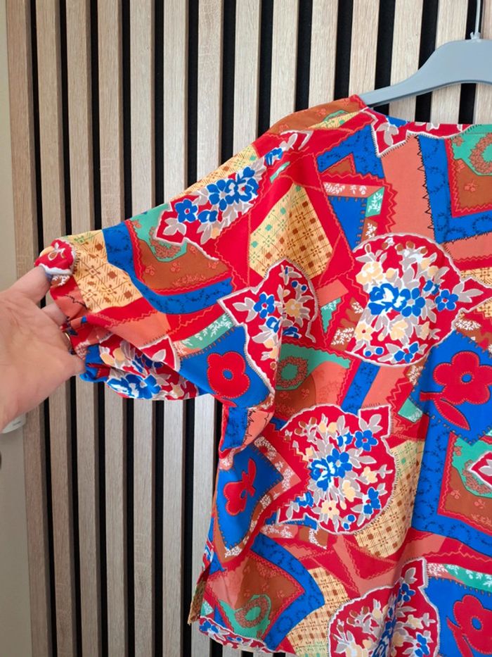 Chemise imprimée vintage multicolore T44/46 - photo numéro 10
