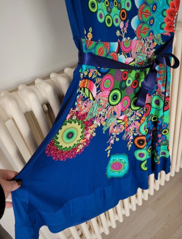 Robe trapèze bleue Desigual - photo numéro 2