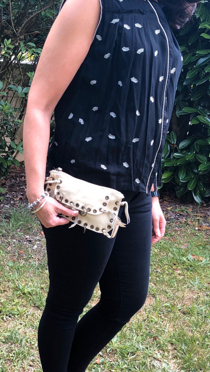 Pochette cuir beige lollipops - photo numéro 2