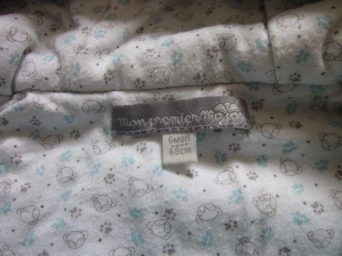 Veste à capuche chaude turquoise 6 mois - photo numéro 5