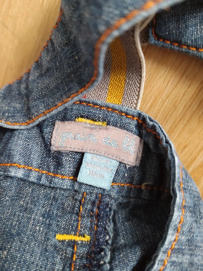 Salopette jeans Grain de blé 18M - photo numéro 4