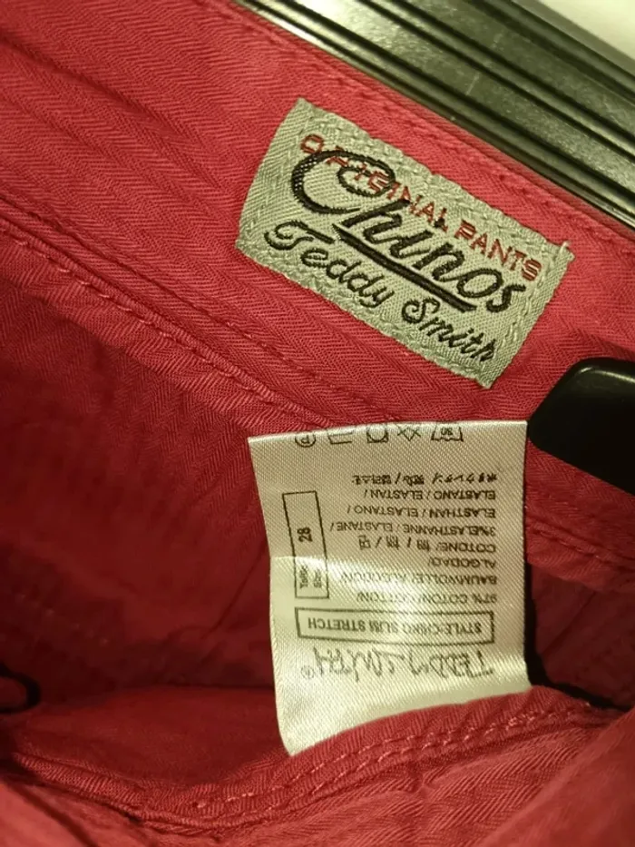 C6 pantalon rouge Teddy Smith 28 - photo numéro 3
