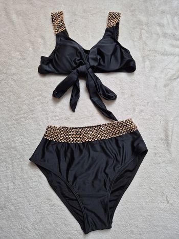 Bikini sexy noir et doré