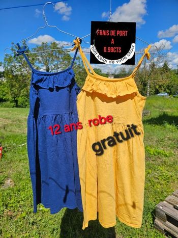 1 ROBES D'ÉTÉ 12ANS fille + 1 gratuite