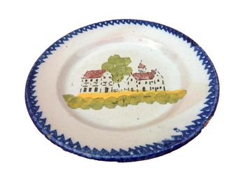 Faïence de Charolles (Saône-Et-Loire) Ancienne assiette plate