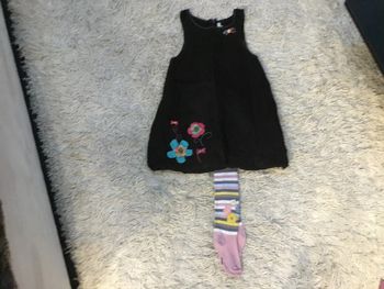 Robe velours et collant