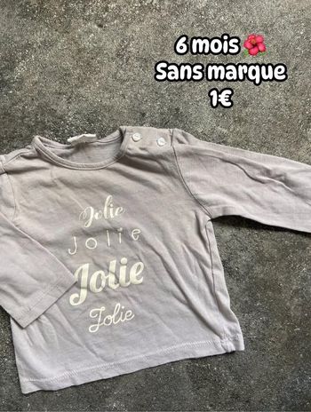 T-shirt 🌺 6 mois 🌺 Sans marque