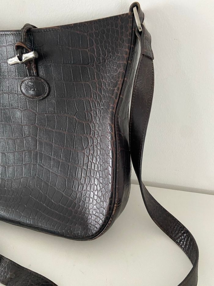 Sac longchamp vintage croco embossé - photo numéro 7