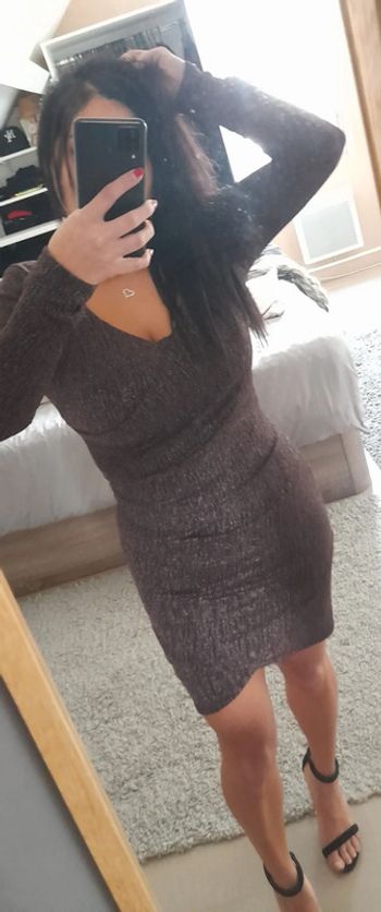 Robe cœur croisée pailleté rose