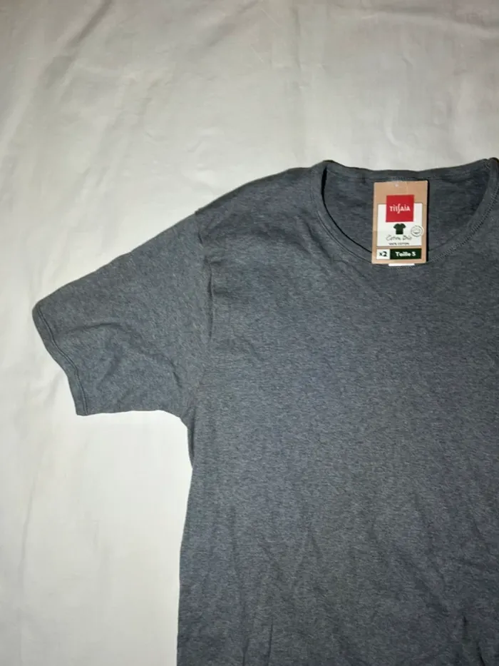 T-shirt gris tissaia - photo numéro 4