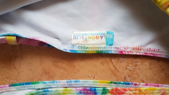 Maillot de bain 2 pièces fille 10 ans Lagon bleu - photo numéro 2