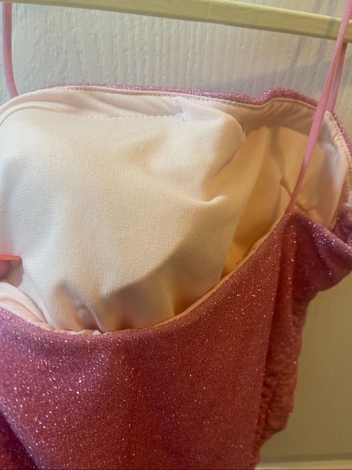 Maillot de bain rose 1 pièces à paillette - photo numéro 3
