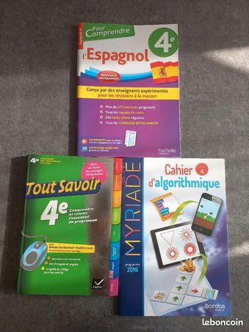 Lot de 3 livres 4 ieme