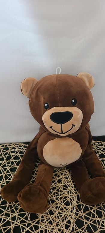 doudou ours marron , beige