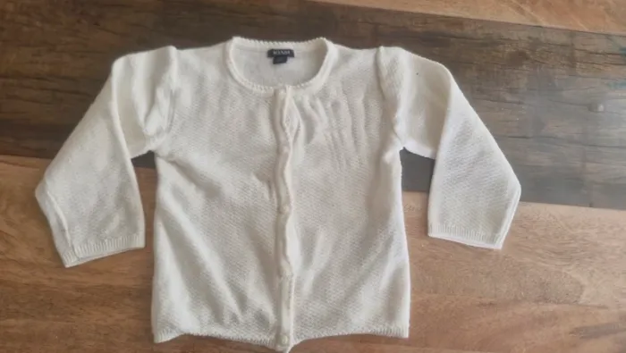 Gilet blanc 12 mois