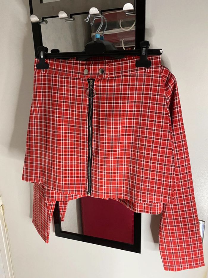 Ensemble jupe et chemise crop - photo numéro 3