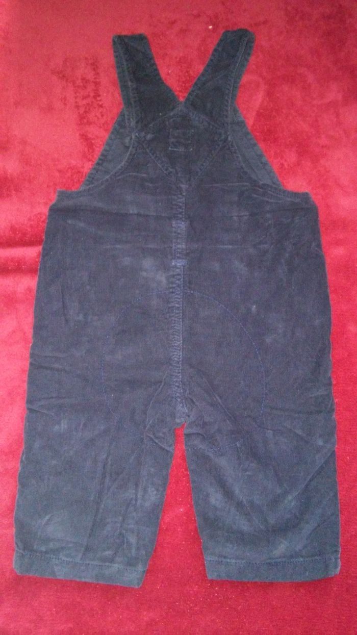 Salopette velours bleu foncé 6-12 mois garçon babyGap - photo numéro 3
