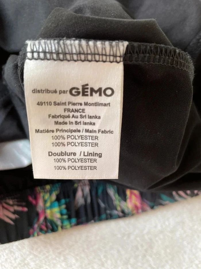 Jupe fluide doublée motifs fleurs colorées été ceinture élastique - photo numéro 6