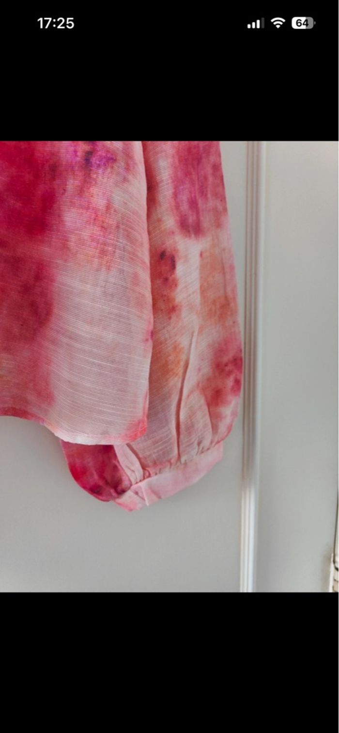 Chemise blouse dégradé rose - photo numéro 5