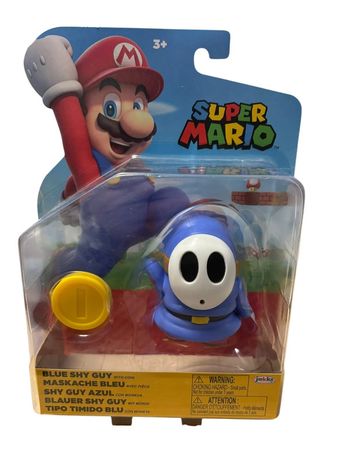 Figurine Super Mario Blue Shy Guy with coin Jakks Pacific neuf