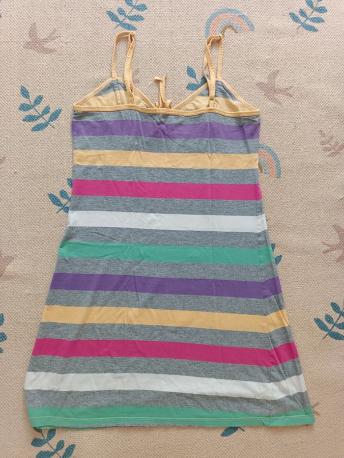 Chemise de nuit rayé multicolore débardeur S 36/38 - photo numéro 4