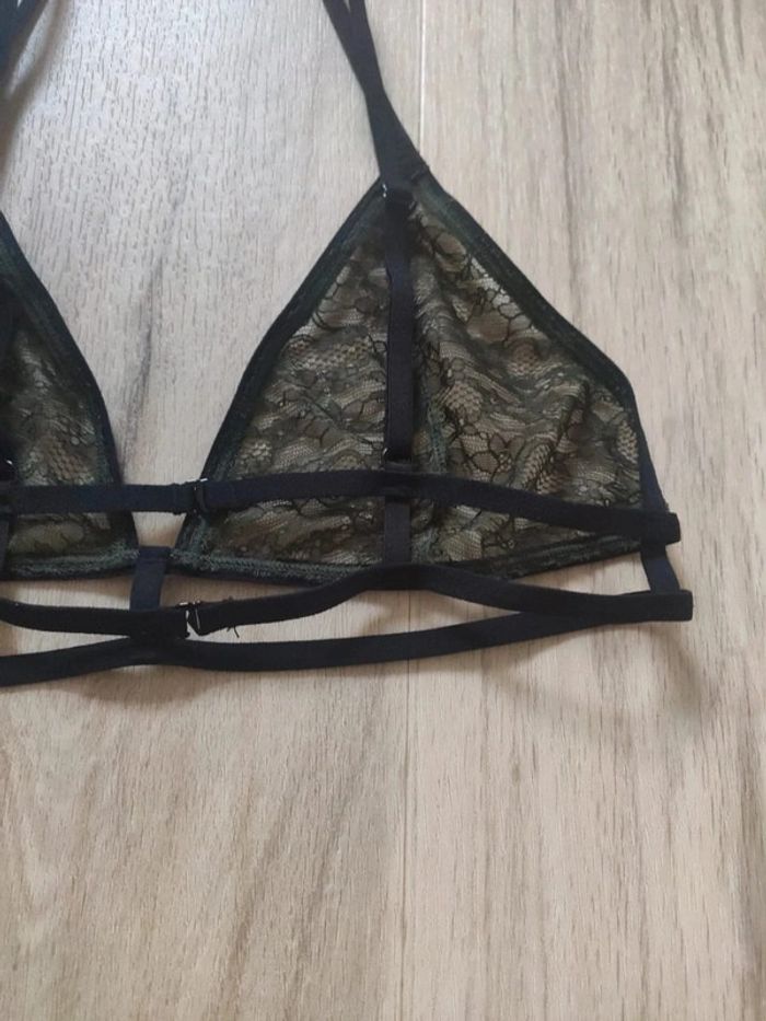 Undiz soutien-gorge dentelle kaki L - photo numéro 4