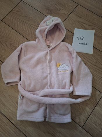 Peignoir polaire 18 mois fille 