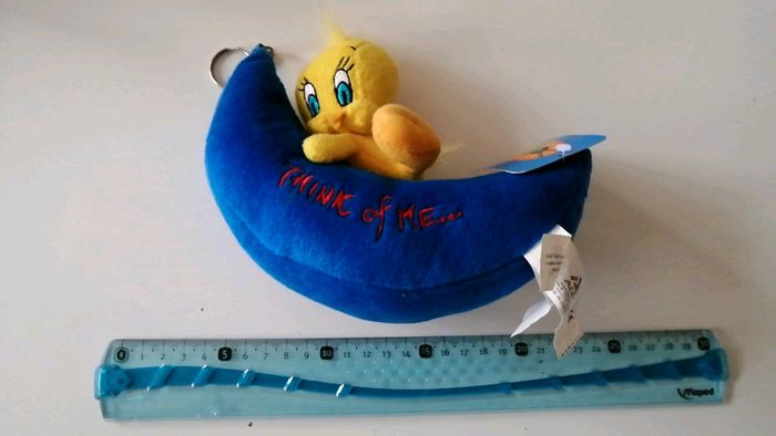 Peluche titi avec anneau porte clef - photo numéro 5