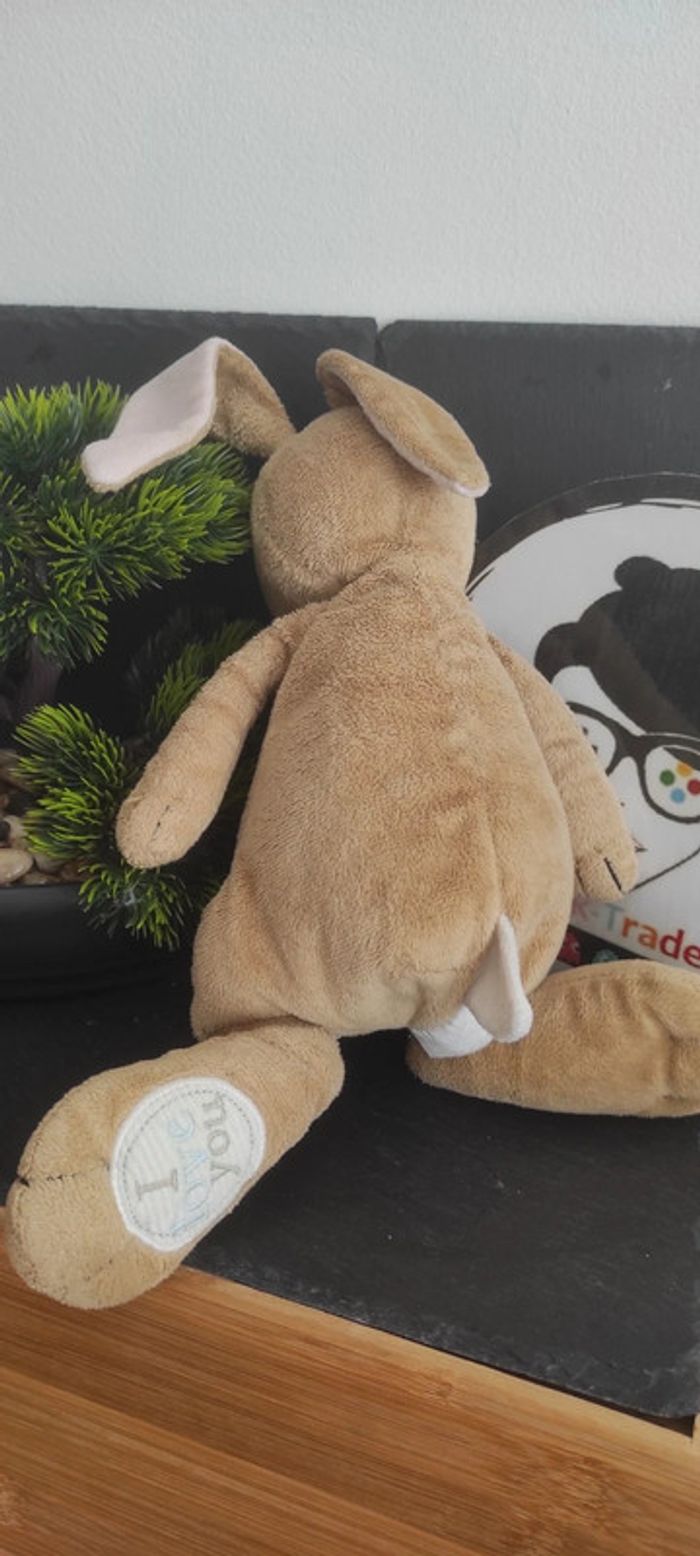 peluche doudou Guess How Much I Love You lapin marron blanc Rainbow Designs 30 cm - photo numéro 2