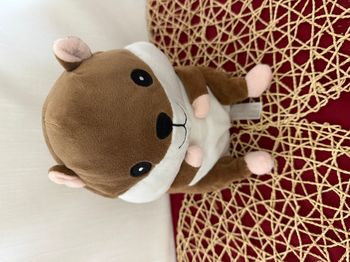 Gros doudou peluche ZEEMAN HAMSTER marron blanc rose