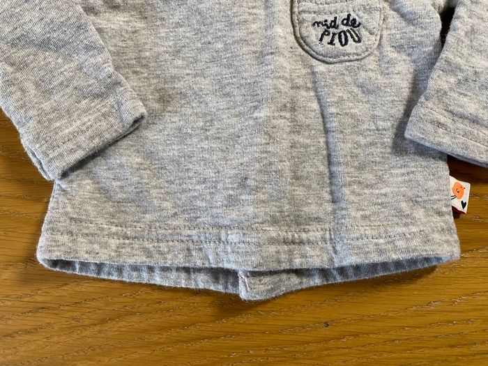 TAO Sweat gris Nid de Piou Taille 1/3 mois - photo numéro 3