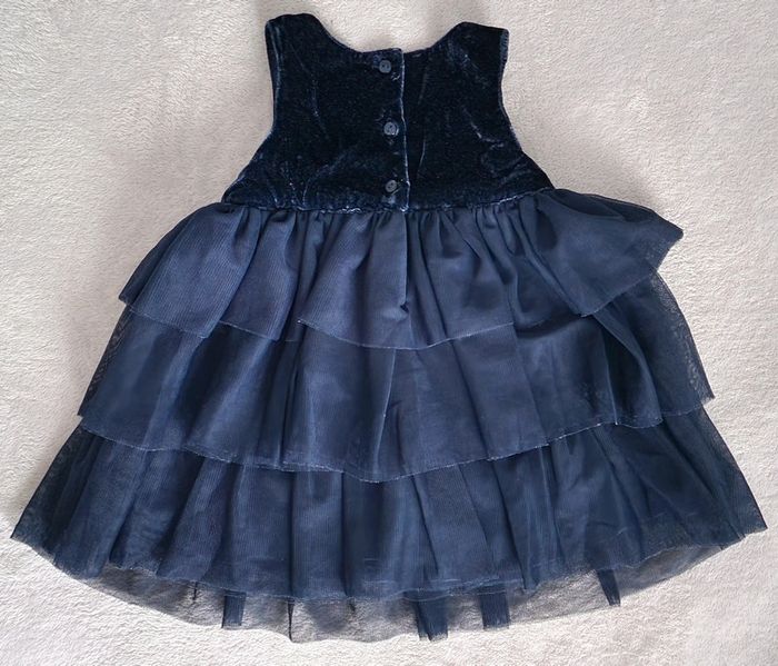 Jolie robe marine à volants Sergent Major 12M (BE avec défauts) - photo numéro 5