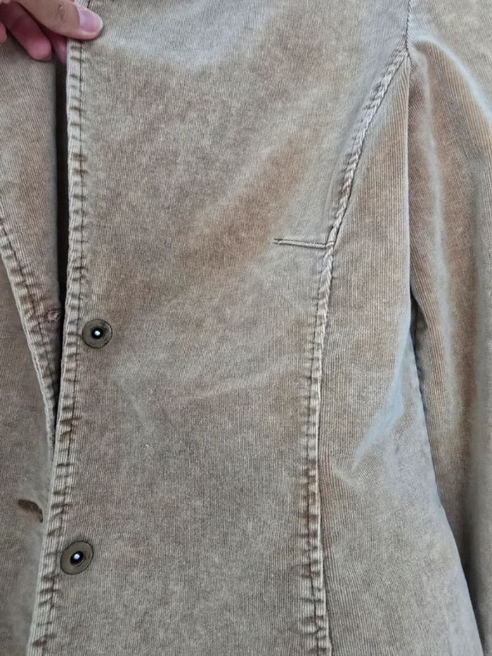 Veste velours beige - photo numéro 3