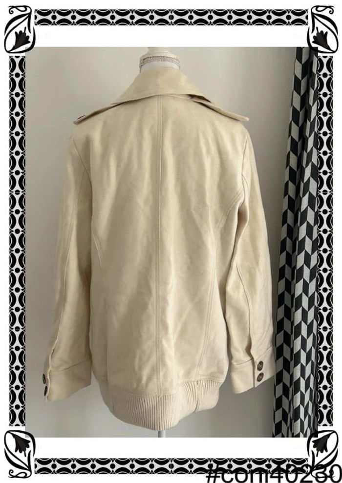 Manteau Crème United Colors of Benetton, Taille 42 - photo numéro 3