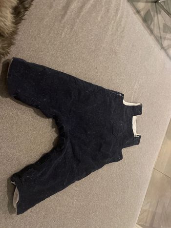 Salopette en velours petit bateau