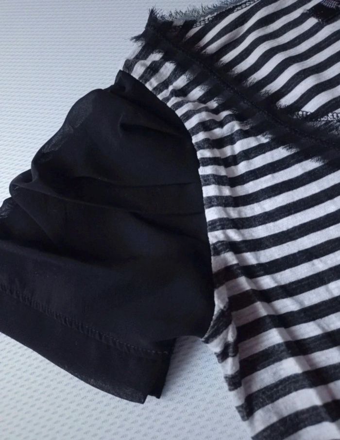 T-shirt Desigual façon marinière S/36 - photo numéro 3