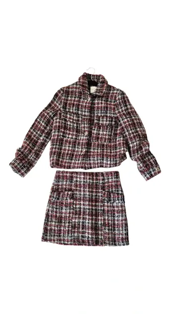 Ensemble Tailleur Tweed Artlove – S – Rouge – État : Bon