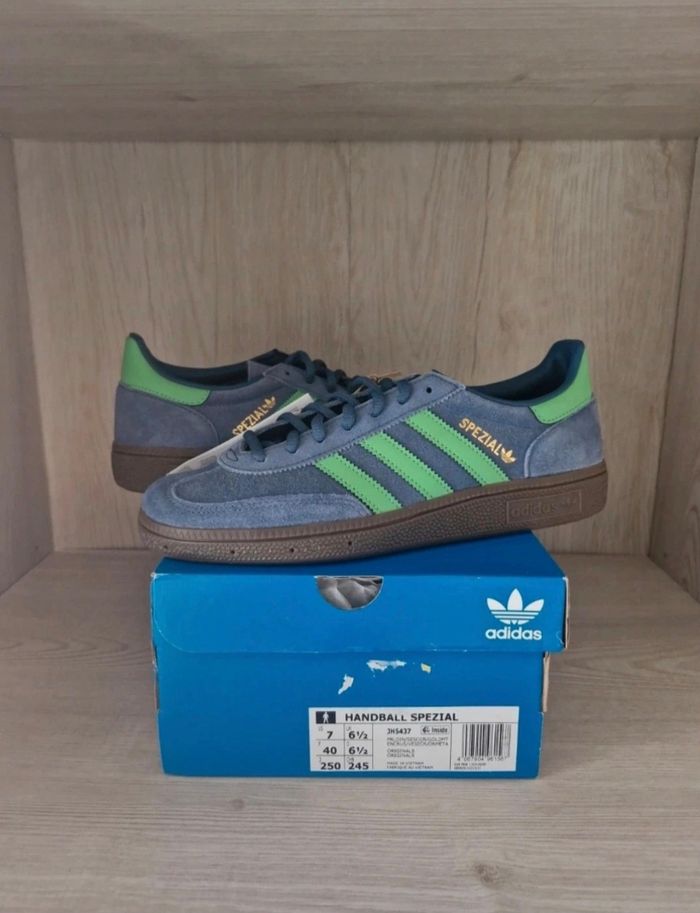 Adidas Originals Handball Spezial verte et bleu - photo numéro 2
