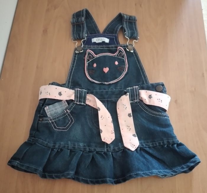 Robe à bretelles en jeans 18 mois fille Kimadi