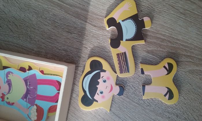 3 puzzles 3 pièces en bois - photo numéro 5