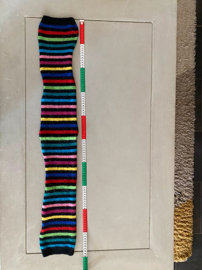 Écharpe enfant Sonia Rykiel noire à rayures colorées - photo numéro 7