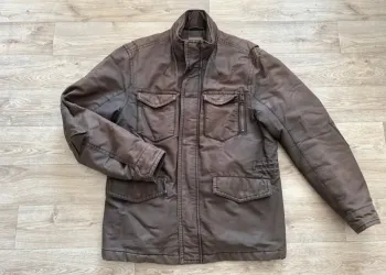 Hugo boss, veste parka imperméable taille L marron