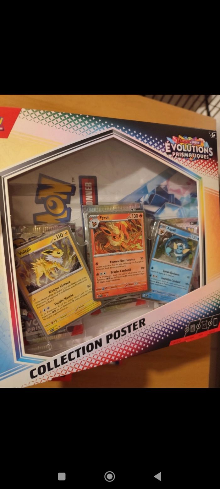 Lot Items cartes Pokémon poster évolutions Prismatiques EV8.5 booster EV1 starters deck amphinobi - photo numéro 3