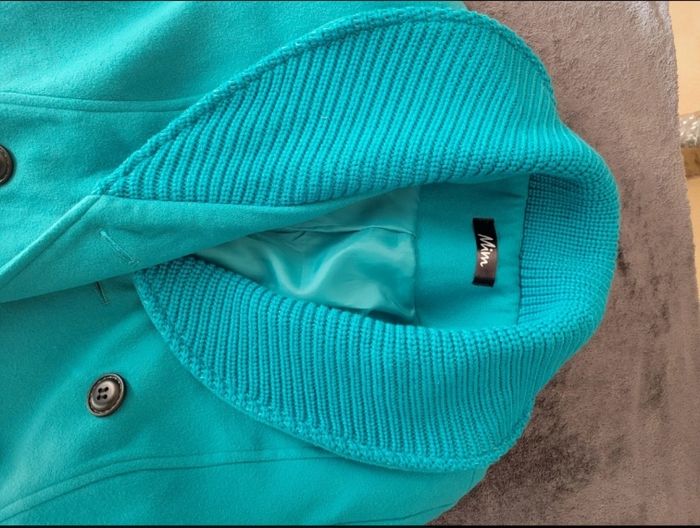 Veste manteau court turquoise Mim - photo numéro 9