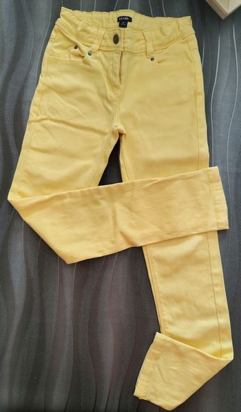 Pantalon fille jaune
