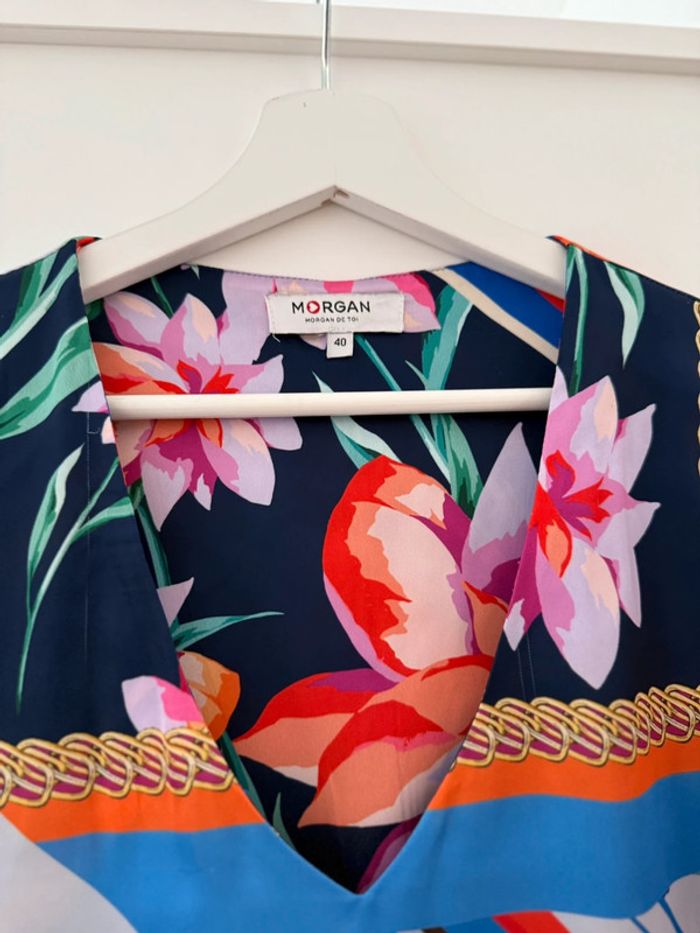 Superbe blouse fluide colorée Morgan 🌸 L 40 - photo numéro 7