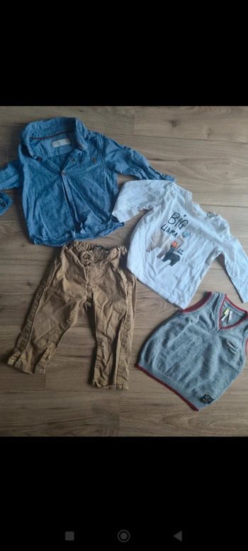 Lot 18 mois pantalon chemise pull