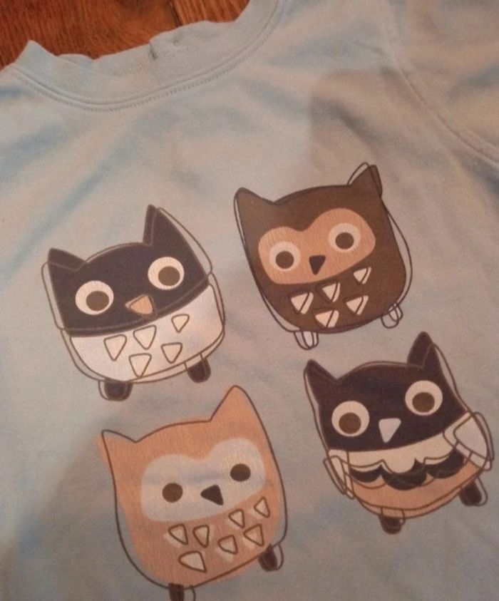 Sweat chouette mixte 🩵 - photo numéro 2