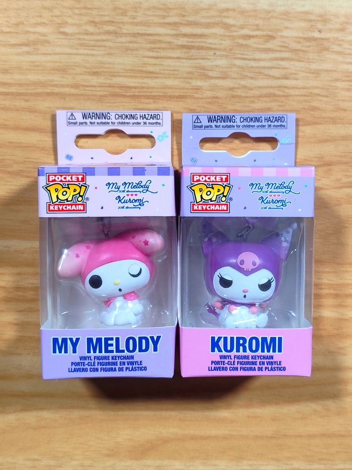 Lot 2 Pocket Pop! Keychain - My Melody & Kuromi (Édition Anniversaire)