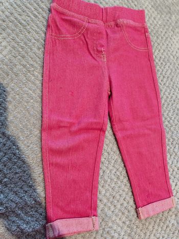 Legging rose effet denim 18 mois fille U Tout petits